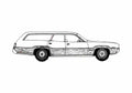 Blueprint Plymouth Satellite Station Wagon 1971 A4 Photo Print