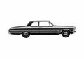 Blueprint Plymouth Savoy Sedan 1965 A4 Photo Print