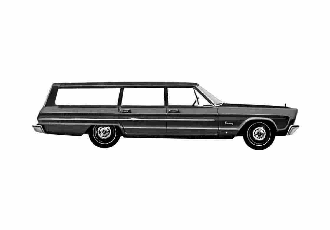 Blueprint Plymouth Savoy Station Wagon 1965 A4 Photo Print