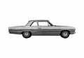 Blueprint Plymouth Valiant 100 Sedan 1967 A4 Photo Print