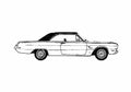 Blueprint Plymouth Valiant Scamp Coupe 1972 A4 Photo Print