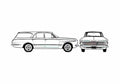Blueprint Plymouth Valiant Station Wagon 1964 A4 Photo Print