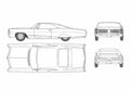 Blueprint Pontiac Bonniville 1966 01 A4 Photo Print