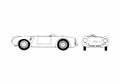 Blueprint Porsche 550 Spyder Roadster 1954 A4 Photo Print