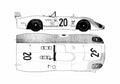 Blueprint Porsche 908 Aero Le Mans Targa 1969 A4 Photo Print