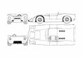 Blueprint Porsche 910 Carrera 10 Bergspyder Hillclimb Roadster 1967 A4 Photo Print