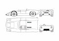 Blueprint Porsche 910 Carrera 10 Cabriolet 1966 A4 Photo Print
