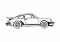 Blueprint Porsche 911 930) Turbo 3.3 Coupe 1988 A4 Photo Print
