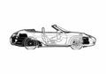Blueprint Porsche 911 996) Carrera Cabriolet 1998 A4 Photo Print