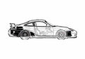 Blueprint Porsche 911 996) GT3 Coupe 2004 A4 Photo Print
