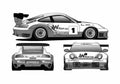 Blueprint Porsche 911 996) GT3 Coupe 2006 A4 Photo Print
