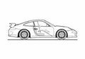 Blueprint Porsche 911 997) GT3 Coupe 2007 A4 Photo Print