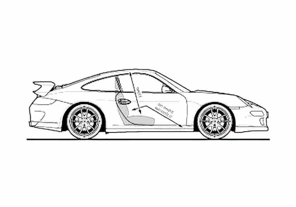 Blueprint Porsche 911 997) GT3 Coupe 2007 A4 Photo Print