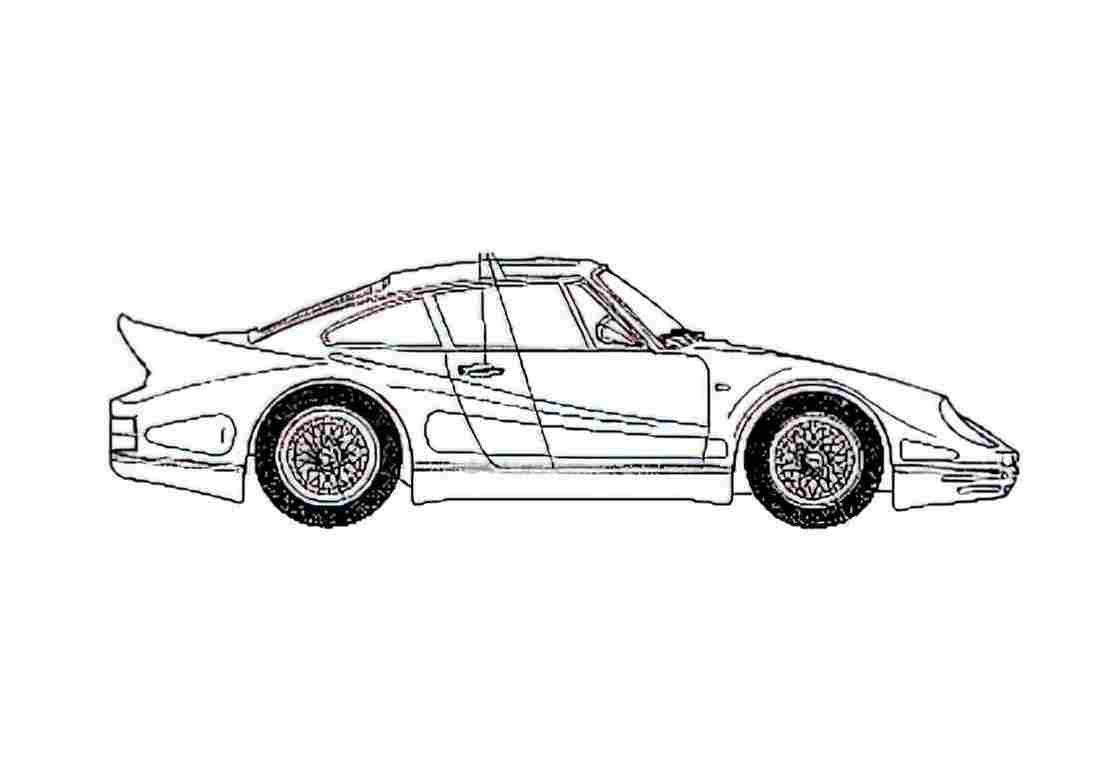 Blueprint Porsche 911 Carrera 4 Biturbo Koenig Specials Coupe 1984 A4 Photo Print