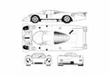 Blueprint Porsche 917 Coupe 1970 A4 Photo Print