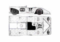Blueprint Porsche 917 Le Mans Targa 1970 A4 Photo Print