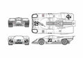 Blueprint Porsche 917K Le Mans Coupe 1970 A4 Photo Print