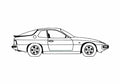 Blueprint Porsche 924 S Coupe 1988 A4 Photo Print