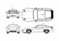 Blueprint Porsche 928 GTS Coupe 1989 A4 Photo Print