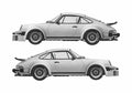 Blueprint Porsche 934 Turbo RSR Coupe 1974 A4 Photo Print
