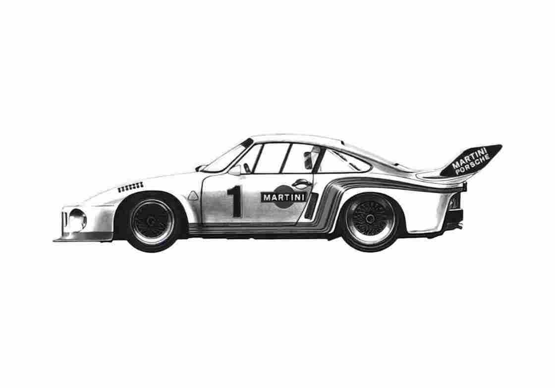 Blueprint Porsche 935 Le Mans Coupe 1976 A4 Photo Print