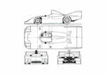 Blueprint Porsche 936 Group 5 Targa 1976 A4 Photo Print