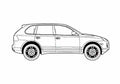 Blueprint Porsche 957 Cayenne SUV 2007 A4 Photo Print