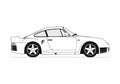 Blueprint Porsche 959 Coupe 1987 A4 Photo Print