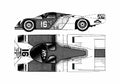 Blueprint Porsche 962 Coupe 1983 A4 Photo Print