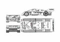 Blueprint Porsche 962 Joest Coupe 1983 A4 Photo Print