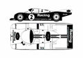 Blueprint Porsche 962C Le Mans Coupe 1988 A4 Photo Print