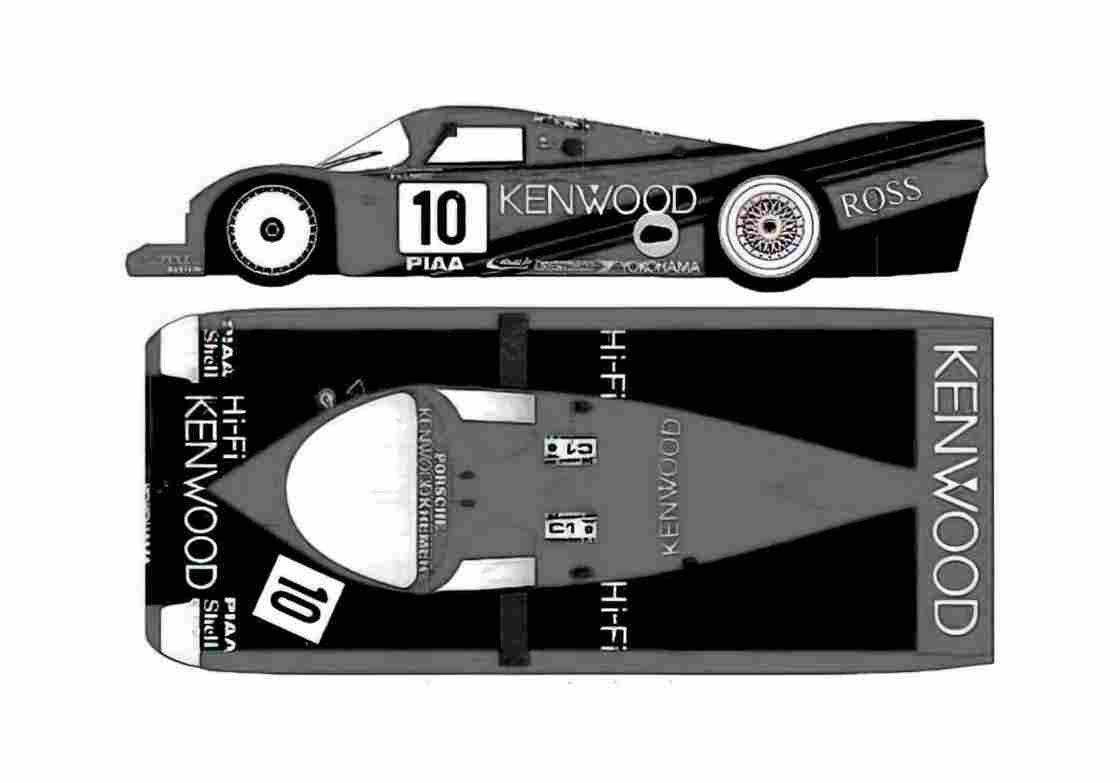 Blueprint Porsche 962C Le Mans Coupe 1989 A4 Photo Print