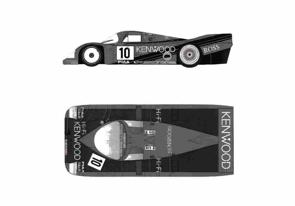 Blueprint Porsche 962C Le Mans Kenwood Coupe 1989 A4 Photo Print