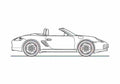 Blueprint Porsche 987 Boxster Roadster 2004 A4 Photo Print
