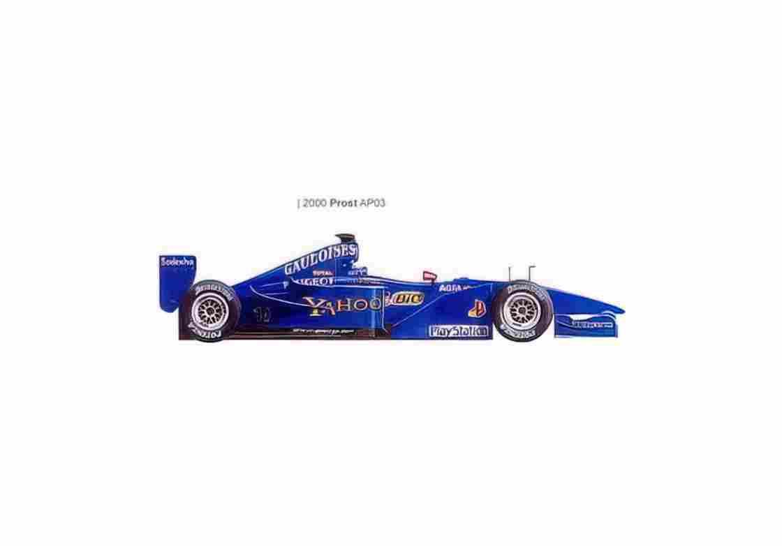 Blueprint Prost AP03 F1 OW 2000 01 A4 Photo Print