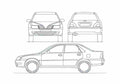 Blueprint Proton Impian Sedan 2007 A4 Photo Print