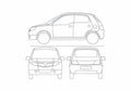 Blueprint Proton Savvy Hatchback 2007 A4 Photo Print