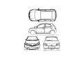 Blueprint Proton Savvy Hatchback 2010 A4 Photo Print