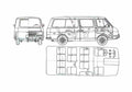 Blueprint RAF 2203 Minivan 1976 A4 Photo Print