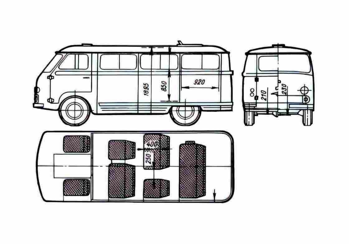 Blueprint RAF 977DM Minivan 1959 A4 Photo Print