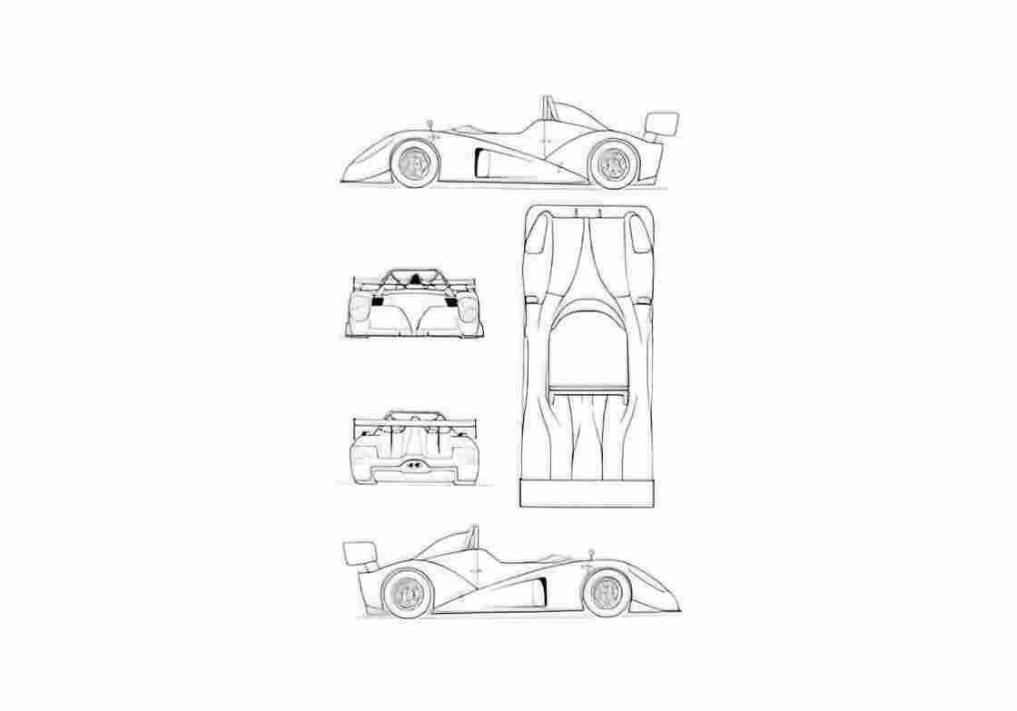 Blueprint Radical SR4 Targa 2005 A4 Photo Print