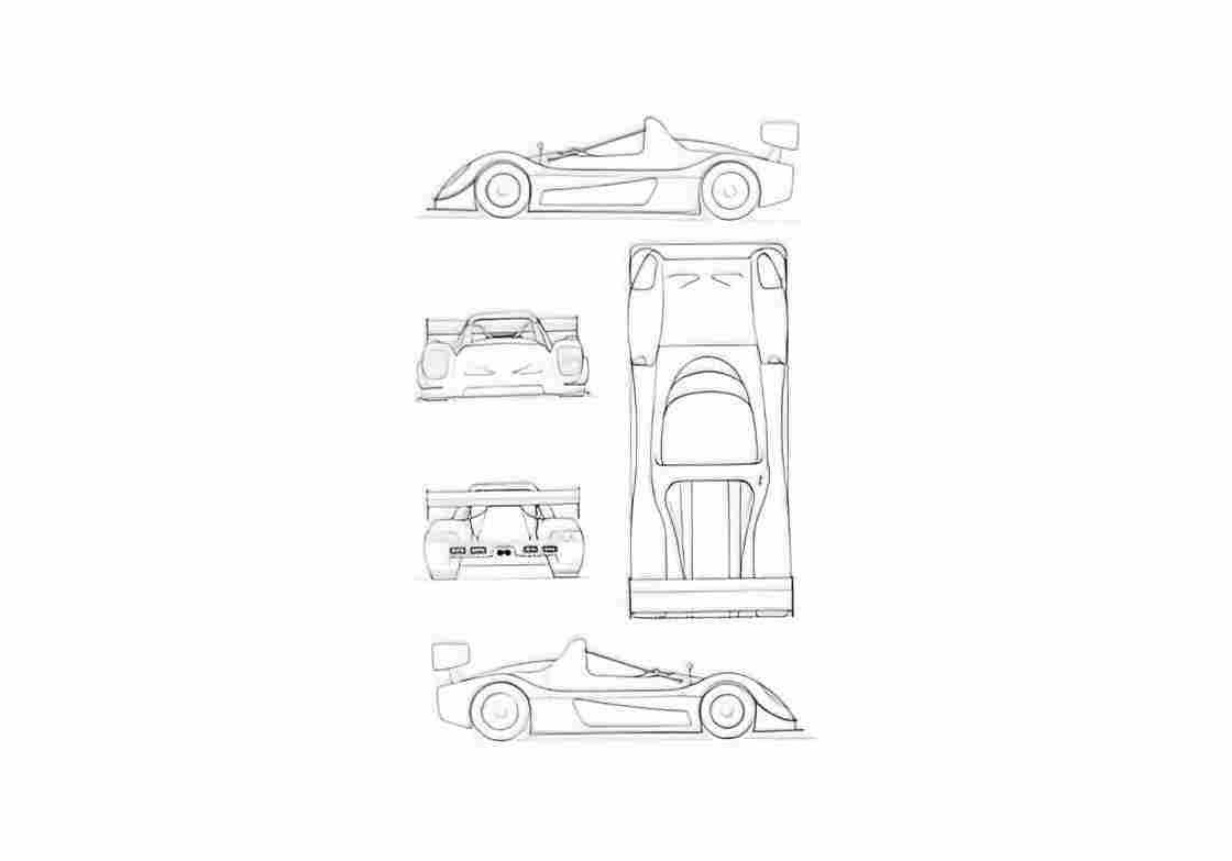 Blueprint Radical SR8 26L V8 Targa 2005 A4 Photo Print
