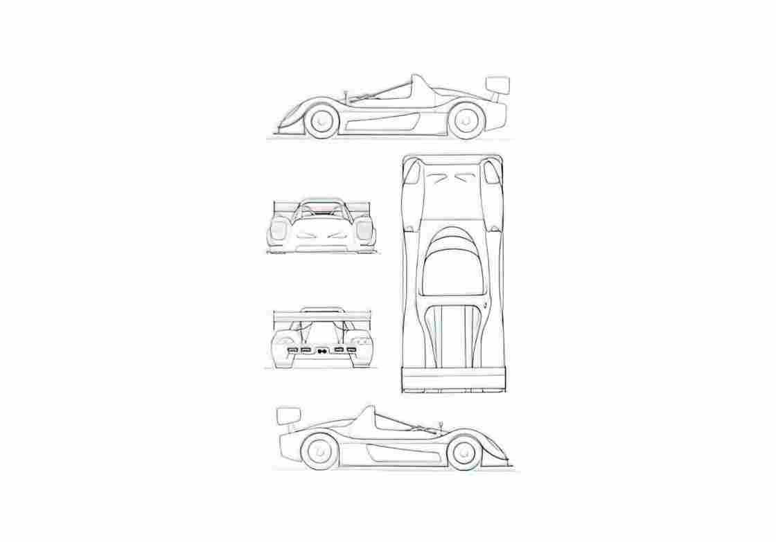 Blueprint Radical SR8 V8 363 Targa 2007 A4 Photo Print