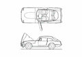 Blueprint Reliant Sabre Six GT Coupe 1964 A4 Photo Print