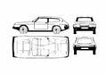 Blueprint Reliant Scimitar GTE SE6 Hatchback A4 Photo Print