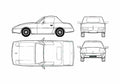 Blueprint Reliant Scimitar SST Coupe 1980 A4 Photo Print