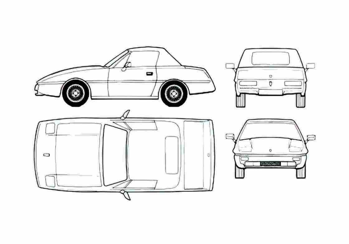 Blueprint Reliant Scimitar SST Coupe 1980 A4 Photo Print