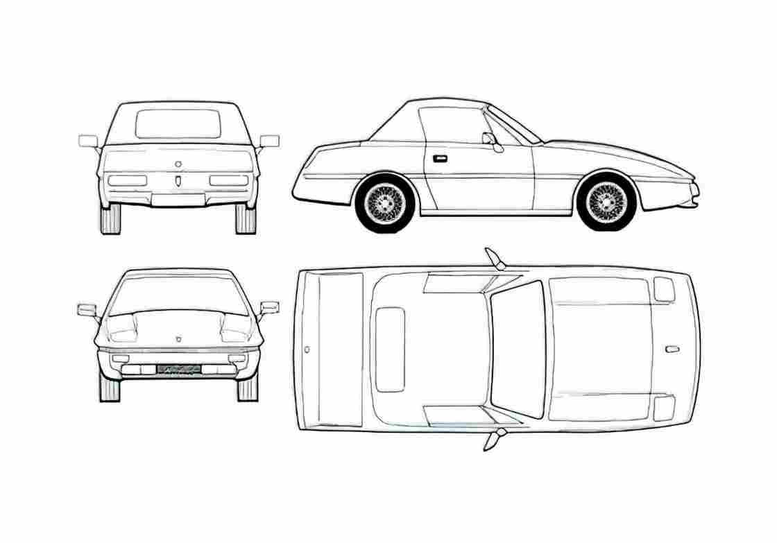 Blueprint Reliant Scimitar SST Coupe 1990 A4 Photo Print