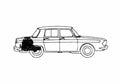 Blueprint Renault 10 Sedan 1971 A4 Photo Print