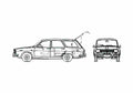 Blueprint Renault 12 Break Wagon 1969 A4 Photo Print
